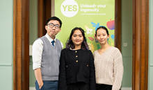 Team members (left to right): Tu Le, Ilma Amalya Qonaah and Yifan Dong